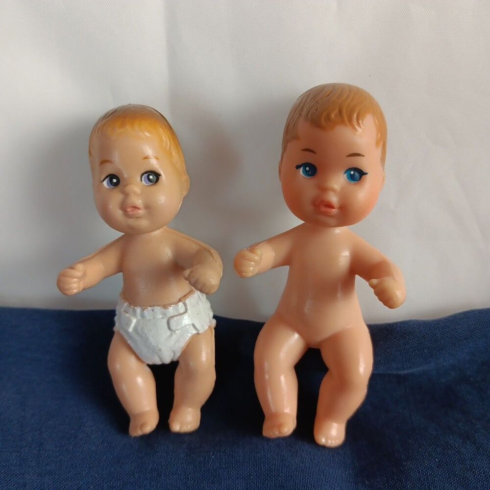 Mattel Barbie and Friends Baby Newborn Vintage Molded Hair Diaper Replacements